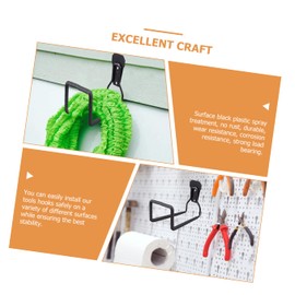 TEHAUX 2pcs Garage Heavy Duty Hooks u- Hooks Tool Organizer Garden u Hooks Garage Wall Hooks Garage Hooks Railing Planter Garden Tool Organizer Sports Iron Wall Hanger Electric Wire