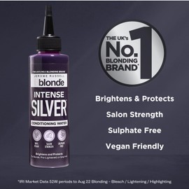 Jerome Russell Bblonde Intense Silver Conditioning Water - Brighten & Protect Blonde Hair Toner, Vegan & Sulphate Free, 150ml