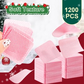 Corconess 1200PCS Lint Free Nail Wipes Non-Woven Nail Polish Remover Wipes No Lint Cleaning Wipe Absorbable Eyelash Extension Glue Cleaning Wipes Dry Pads Nail Stuff Nail Supplies