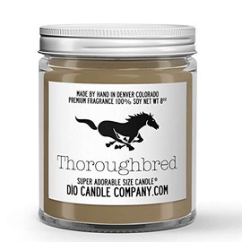 Thoroughbred Equestrian Candle (8oz) Dirt Carrots Leather and Hay Scented Soy
