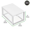 mDesign Plastic Stackable Cosmetic Storage Organizer Bin with Pull Out