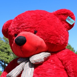 Joyfay 78" Giant Teddy Bear Huge 6.5 feet Stuffed Teddy Bear Soft Toy Valentine's Big Gift (Red)