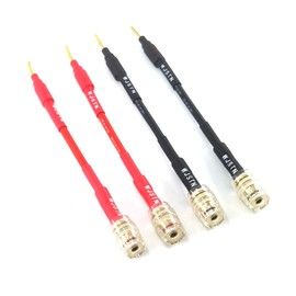 WJSTN Flex Pin Banana Plugs to 4mm Female Banana Jack Speaker Audio Adapter for Spring Loaded Terminals Amplifier Speaker Sound Systems 4Pack