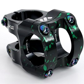 FOMTOR Bike Stem 31.8 Stem 35mm Mountain Bike Stem 0 Degree 31.8mm 35 mm Handlebar Short Stem for MTB BMX Road Bicycle Black Green