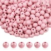 TOAOB 6 mm 300 Pieces Wooden Beads Round Natural Light