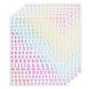 MECCANIXITY Nail Letter Stickers 5 Sheets, 3D Holographic Alphabet Nail