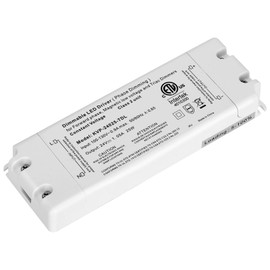25W Dimmable LED Driver, 120V AC to 24V DC Transformer Electric Power Supply Adapter, 25W LED Dimming Driver, Electric Power Supply Compatible with lutron, leviton Dimmers 1 Pack