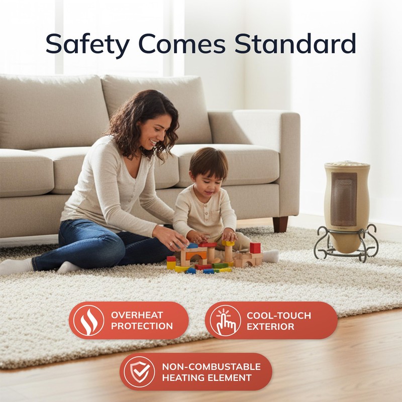 Lasko Oscillating Designer Ceramic Tower Space Heater for Home with