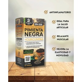 Curcumina Pimienta Negra Alta Absorción Cápsulas Sabor