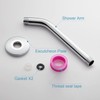 OFFO Shower Arm with Flange 25cm(10 inch) Universal Wall-Mounted Replacement
