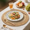 10PC 15-inch Large Round Hand-Woven Natural Placemats | Boho Rustic