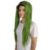 HPO Adult Women's Long Dreadlocks Wig - Lime Green Color