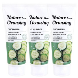 (3ea) Foodaholic Nature Foam Cleansing 150ml / Cucumber / (3개)푸드어홀릭 네이처 폼 클렌징 150ml  오이