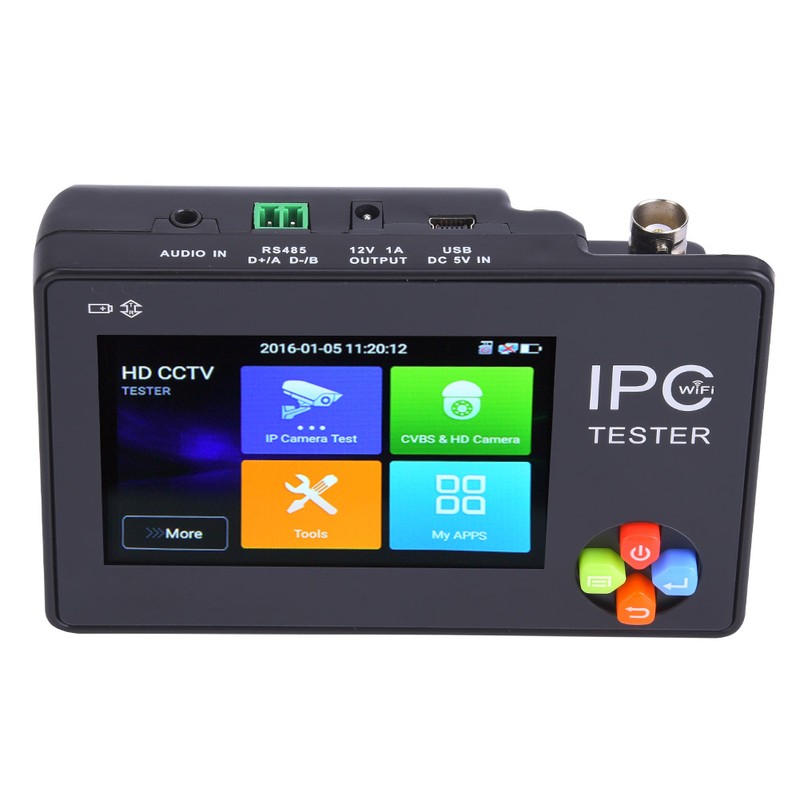 3.5 Inch Touch Screen H.265 4K IPC1600ADHplus IP Camera Tester