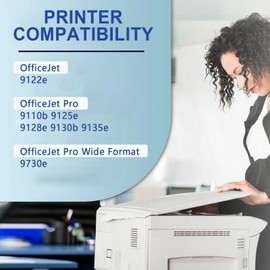 FADSOON® 936 Ink 4-PK Compatible for OfficeJet Pro 9135e 9125e 9730e BK/C/M/Y