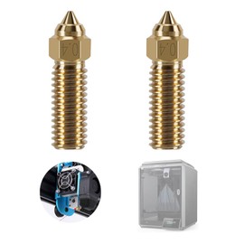 3D Printer K1 Nozzle Kit - Upgraded 0.4mm High Flow High-Temperature Resistance 3D Printer Copper Alloy Nozzle Kit forK1, K1 Max 2 Pieces
