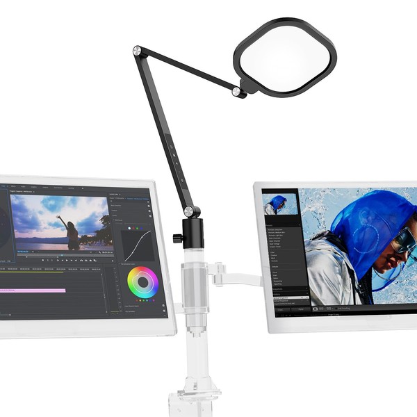Desk Lamp Compatible with Monitor Arms, 1200LM Pole-Mounted Desk Light