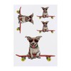 4 x 'Cool Skateboard Dog' Temporary Tattoos - Water Resistant,