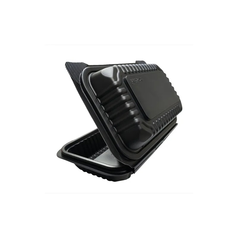 Contenedor Liso 9x6 Pulgadas Desechable Biodegradable 150pzs