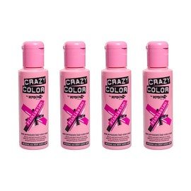 Renbow Crazy Colour Semi Permanent Hair Colour Cream Pinkissimo No. 42 100 ml x 4 Bottles. by Renbow