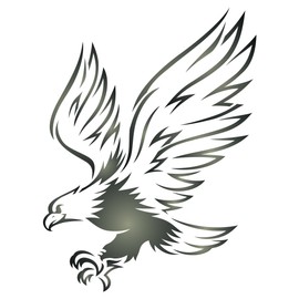 Eagle Stencil - 11.5 x 15cm (S) - Reusable Bird Animal Wildlife Wall Stencil Template