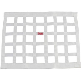 Safety Racing 18 x 24 White Ribbon Style Window Net, Nylon/Polyester