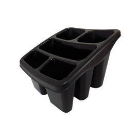 Whitefurze Cutlery Drainer, Plastic, Black