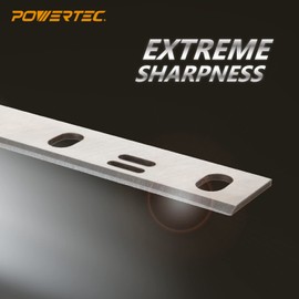 POWERTEC 6 Inch Jointer Blades for WEN 6560, 6560T, 6559, JT6561 Jointer, Replacement for 6560-083 Jointer Knives, Set of 2 (14815W)