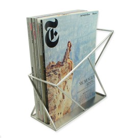 ArtsOnDesk Modern Art Magazine Holder - st214 Stainless Steel Satin Finish Patent Applying for File Holder Newspaper Book Brochure Rack Organizer Box Basket Christmas Thanksgiving Gift.