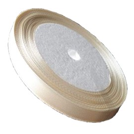 25 Yards / 23 Meters of Satin Ribbon 10mm - (Cream) for Gifts wrap, Sew, Party, Decorations, Events, Dress, Bows and Much More