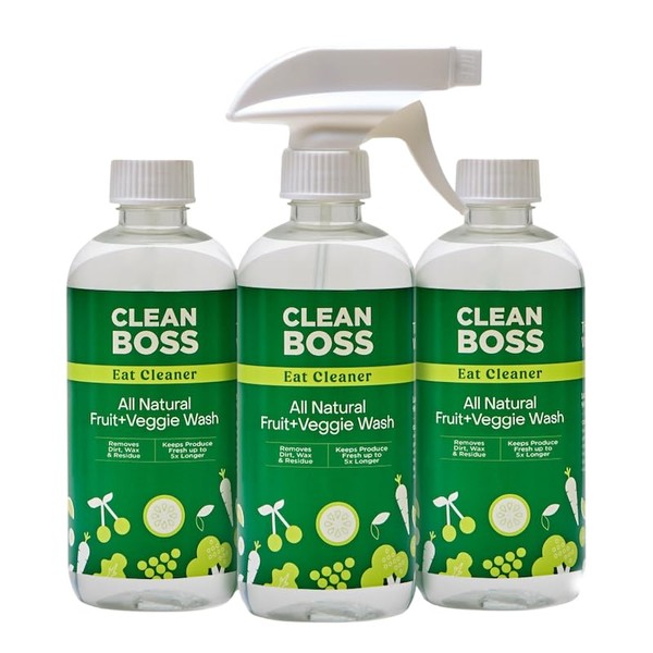 CleanBoss Eat Cleaner Triple-Action Fruit + Veggie Wash - 12