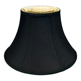 Royal Designs Shallow Bell Basic Lamp Shade, Black/Gold 8.5 x 16 x 10.25