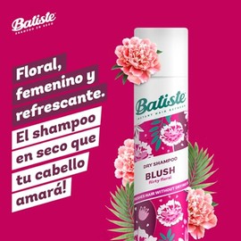 Batiste Shampoo en Seco Blush 200 ml. Refresca el Pelo Sin Usar Agua, Absorbe el Exceso de Grasa, Brinda Volumen y Textura, Neutraliza Olores