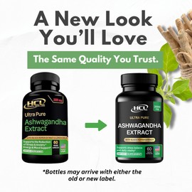 Organic Ashwagandha Capsules 2000 MG Root Powder Extract with Black Pepper & Lemon Balm 2 Month Supply - Natural Way to Relieve Stress