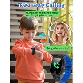 clleylise Smart Watch for Kids, Kids Smart Watches for Girls Boys Birthday Gifts, Kids Watch with 26 Games, HD Camera, Music, Video, Pedometer, Alarm, Watch for Kids Aged 4-16 (Call-Blue)