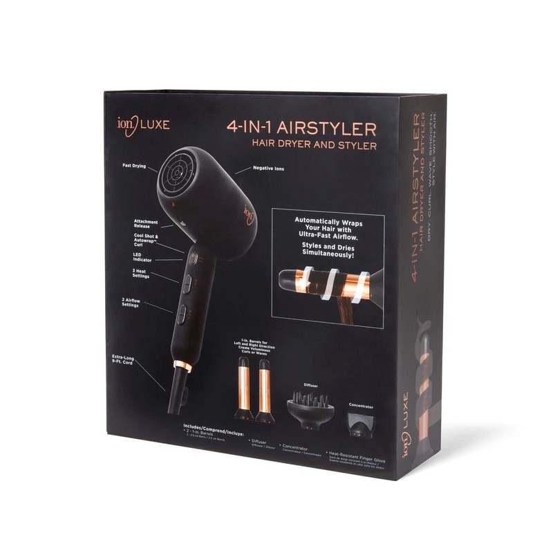 ion Luxe 4in1 Autowrap™ Airstyler Interchangeable Hair Dryer & Curler