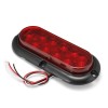GEARZAAR 2x 10 LED Red 6.5" Oval Stop Turn Brake