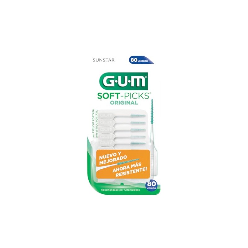 GUM Soft-Picks Original – Palillos interdentales flexibles para limpieza interdental