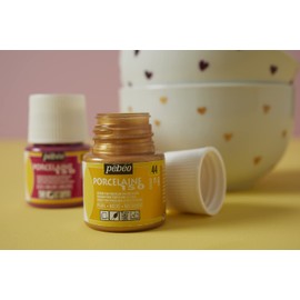 Pebeo 024-044 1-Piece 45ml Porcelaine 150 China Paint 45-Milliliter Bottle, Gold