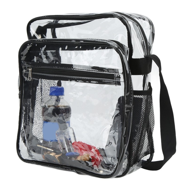 Clear Messenger Bag PVC Waterproof Visible Zipper Design Crossbody Tote