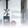 Wall Mounted Fireplace Fan 4 Blade Heat Powered Wood Stove