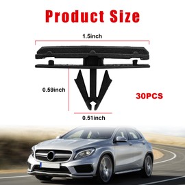 Augeny 30 PCS Car Fender Flare Clips, Auto Front Fender Flare Rocker Moulding Clip, Bumper Shield Retainer Clips Replacement Compatible with Wrangler JK, Unlimited JK, Ram 4500 Ram 5500, 68039280-AA