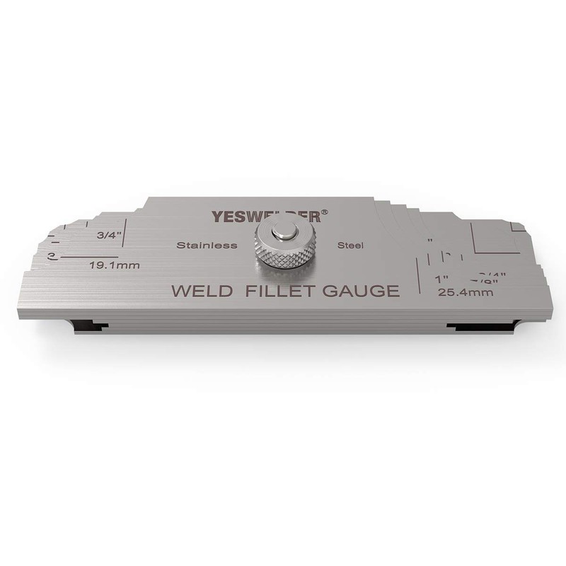 YESWELDER MG-11 Metal Weld Fillet Gages Set (7PCS) 1/8''-1'' Welding