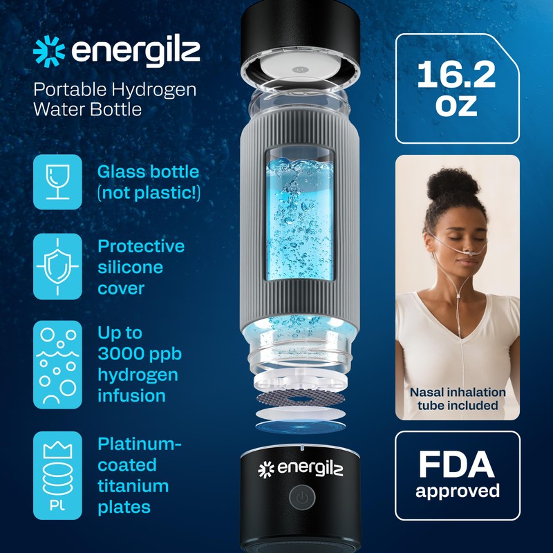 Energilz Hydrogen Water Bottle | Large 16.2 oz (480 ml)