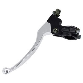 7/8" Bike Brake Handle Left Clutch Brake Lever Replacement for Honda XR50 XR70 for Yamaha YZ80 YZ85 for Kawasaki KX65 for Coleman CT200U for Trail 200 Mini Bike 196cc 98cc Bike Parts,Silver