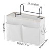 Forreen Bedside Storage Pocket, 2 Pcs Bedside Hanging Storage Basket