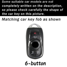 ontto Smart Remote Car Key Fob Cover Fit for Buick Verano Regal Lacrosse Encore Envision Enclave Cascada GL8 Tourx 2015-up, Black