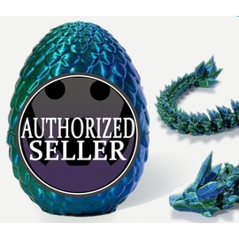 3D Printed Dragon with Surprise Egg,Surprise Dinosaur Eggs Fidget Toys for Kids, Birthdays, Halloween Christmas Decorations Gifts Indoor Outdoor for Girls Boys (Green)