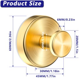 Suction Cup Hooks for Shower,Wreath Hanger for Front Door,Removable No Drill Waterproof Towel Loofah Hook,Upgraded 15 lbs Strong Suction Metal Hooks for Bathroom,Wall,Garland Glass Door-Gold 2 Pcs