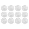 Pack of 12 White 20mm Round Faux Horn Sew On